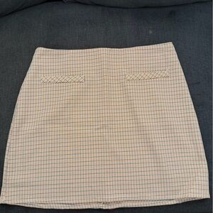 Altar'd State Tan Plaid Pencil Skirt